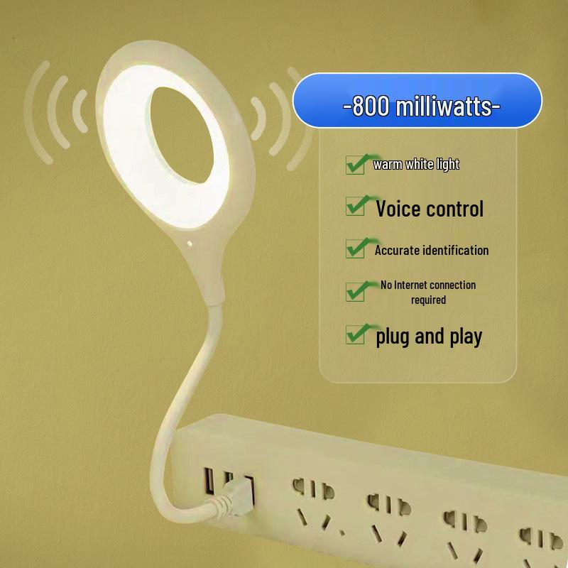 Voice-Controlled USB LED Night Lamp with AI
