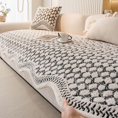 Modern Minimalist Single-sided Velvet Sofa Cover  New Four Seasons Universal Anti Slip Dustproof Irregular Shaped Sofa Mat
