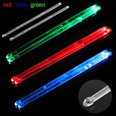 5A LED Polymer Material Drum Frosted Water Drop Hammer Head Stick Noctilucent Glow Red Green Blue 3 Colors Optional