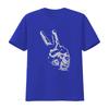 Peace Out Hand Sign T Shirt Artistic Design Pacifist Victory Humanist  Vintage Washed Fashion Comfortable Homme