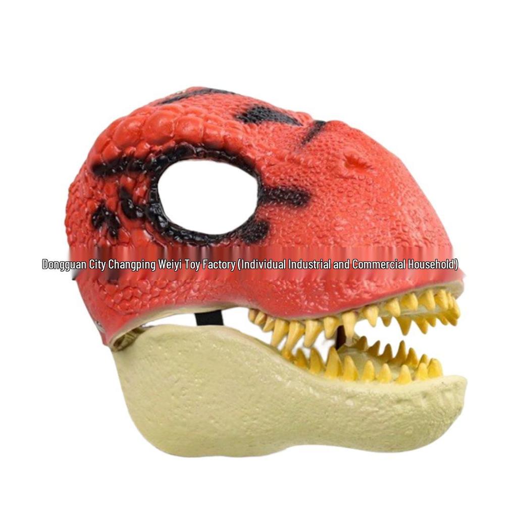 Realistic Movable Mouth Dinosaur Skull Mask - T. Rex Skeleton Design