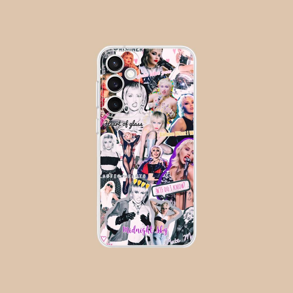 Miley Cyrus Mobile Phone Case for Samsung Galaxy S25 S24 S23 S22 S21Plus FE Ultra Clear Colorful Cover Cellphones Cover