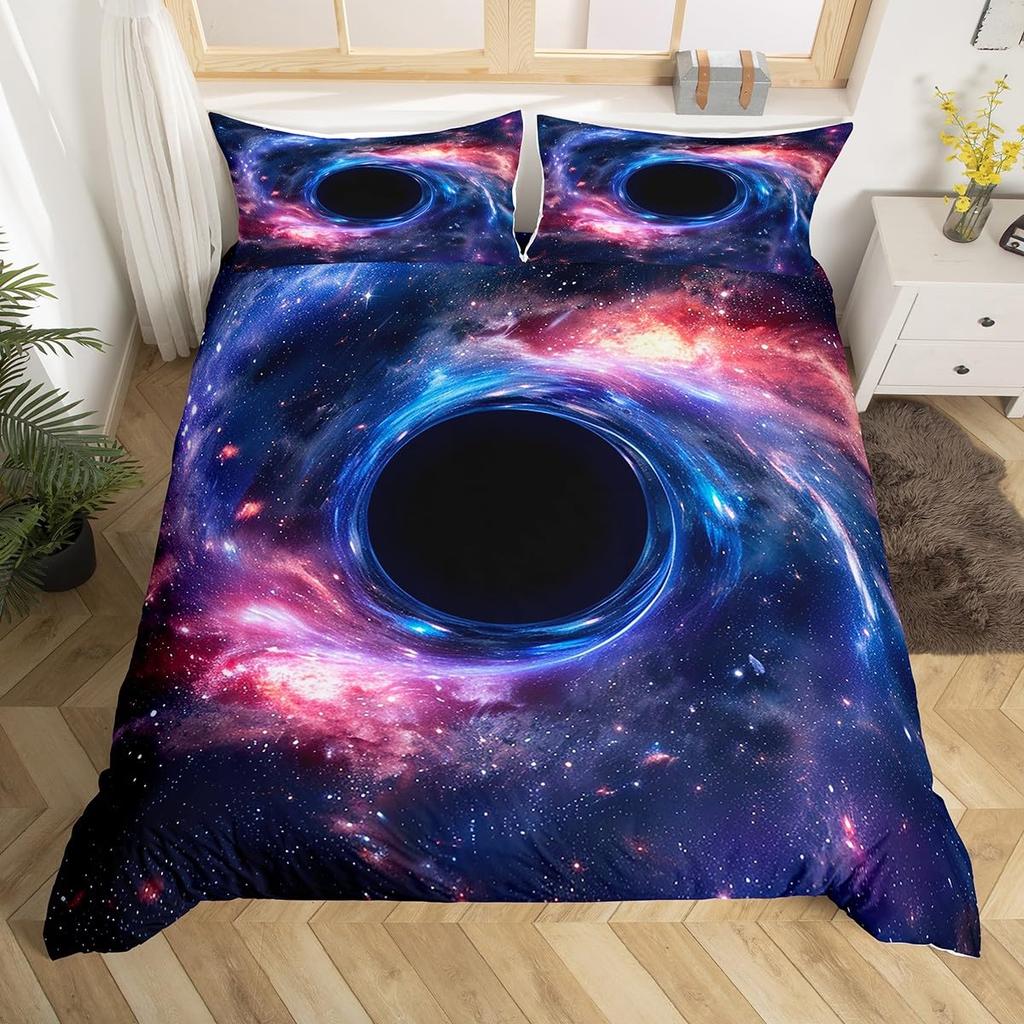 Comforter Outer Space Universe Galaxy Suitable For Children Boys Girls Star Moon Bedding Set Warm