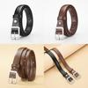 Womens Pu Leather Belt With Square Alloy Buckle For Casual And Office Wear