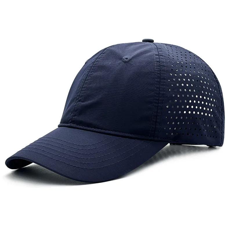 Grote Maat Sneldrogende Baseballpetten Heren Buiten Sport Papa Hoed Zomer Oversized Licht Net Ademend Snapback Trucker Cap 65cm XL 60-63cm black