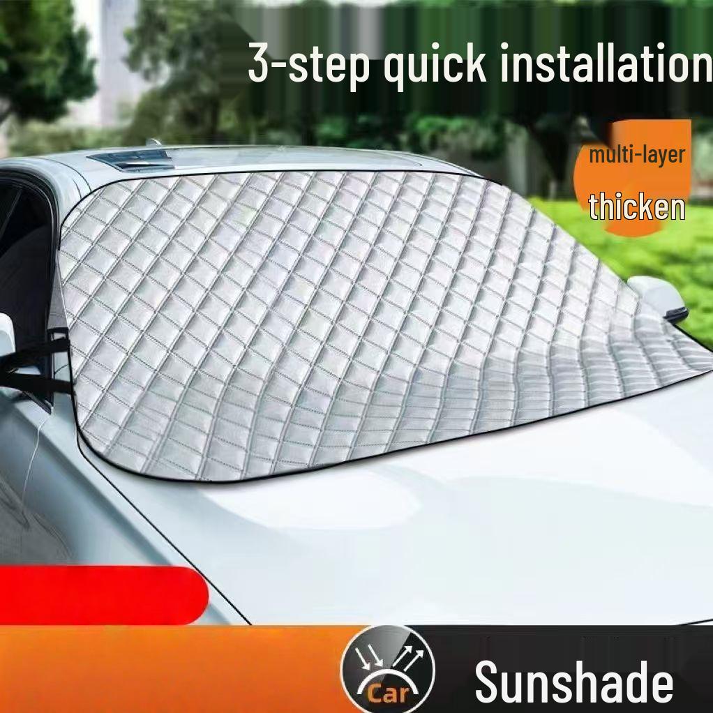 Magnetic Windshield Sunshade & Snow Protector: Universal Half-Cover with Strong Magnet