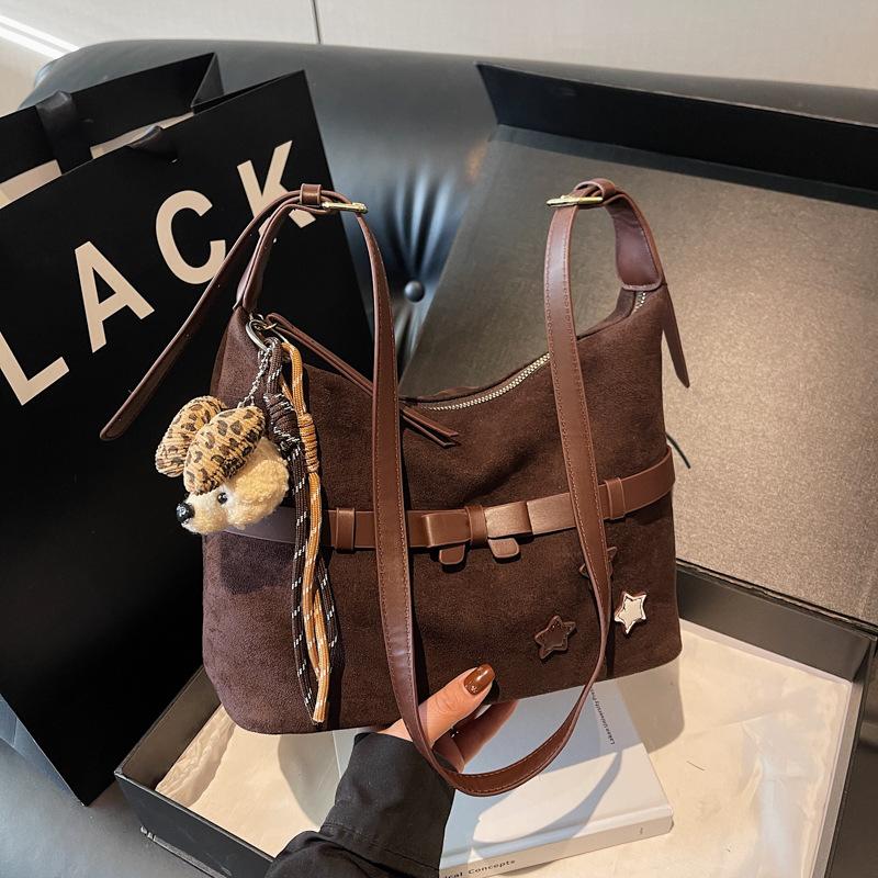 Commute Bag - Retro Plain Color Crossbody Bag for Women, Casual Style.