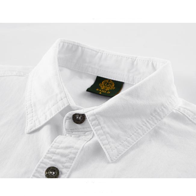 2024 модная мужская осенняя повседневная рубашка-карго в стиле милитари с тонкими — фото 8