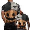 Men's Casual Loose Fit Short Sleeve T-Shirt Halloween Style Graphic Print Crew Neck Lightweight Top for Everyday Wear