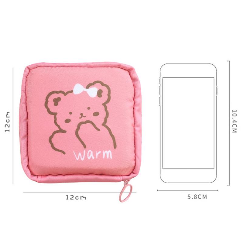Sanitary Napkin Towels Bag Girl Travel Mini Makeup Bags Earphone Storage Bag