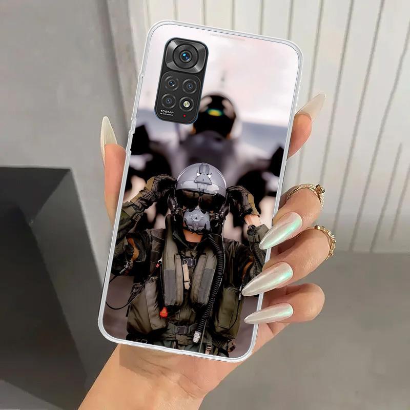 Military Aircraft Warship Fighter Phone Case for Xiaomi Redmi Note 15 14 14S 13 12S 12 Pro 11S 11 Plus 11T 11E 10S Soft Funda Pr