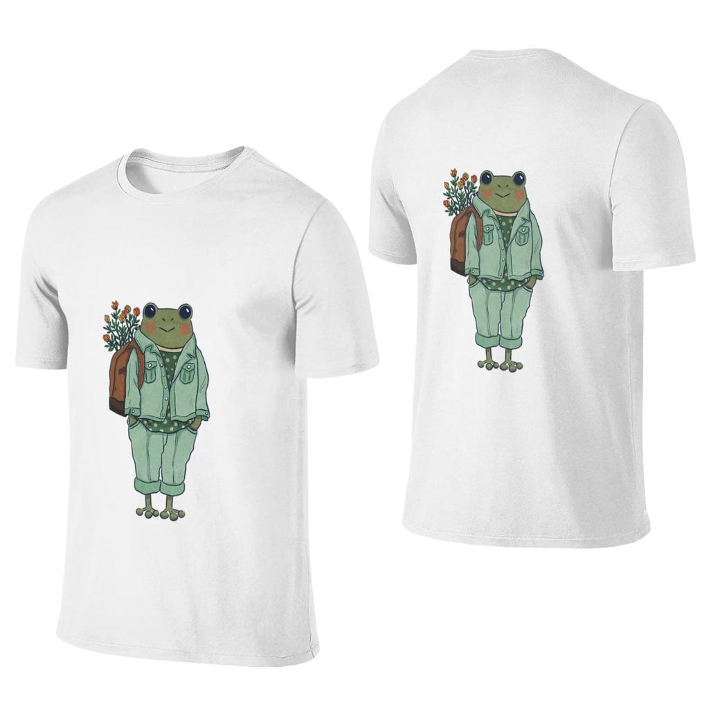 Mr Frog  Casual Commuting Reversible Tshirt Light Commuting Print Does Not Fade Unisexs Tshirts