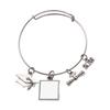 Sublimation Blank Photo Bracelet Heat Transfer Bezels Bangle Fashion 2023 Graduation Bracelet DIY Personalized Jewelry