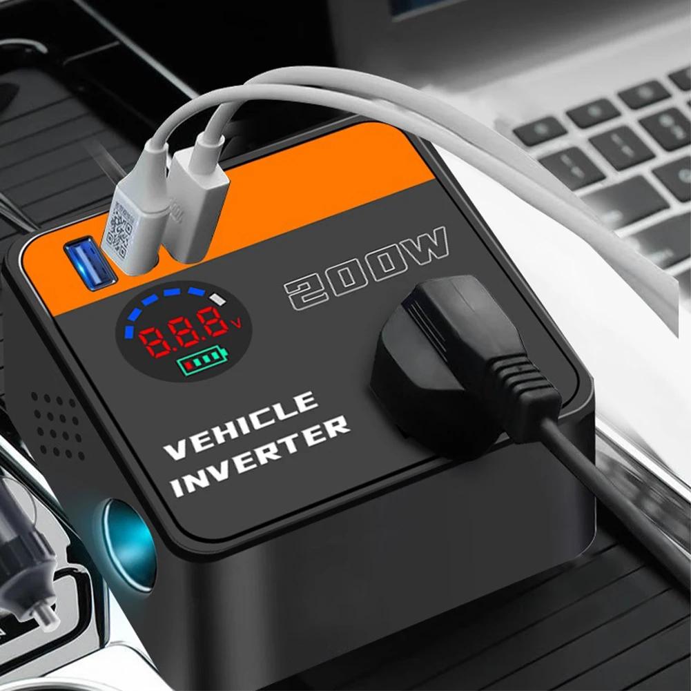 

200W 5V Car Inverter USB & PD Port DC Voltage Converter Car Power Converter Fast Charging 2 USB Ports Automotive Inverter China Mainland