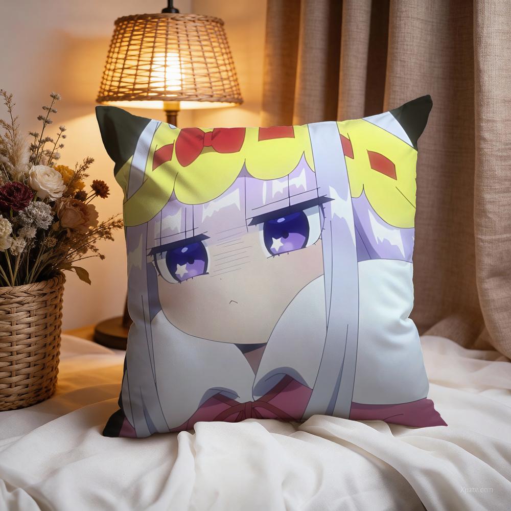 Sleepy Princess Demon Castle Cushion Cover Premium Comfort Reversible Pillow Cove -Two in One Design for Any Room & Car Interior