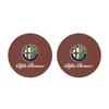 2 Pezzi Portabicchieri per Auto in Pelle Tappetino Portabicchieri d'Acqua per Alfa Romeo 4C 159 Spider Interni Auto Antiscivolo Tappetino Portabicchieri d'Acqua Tappi Valvole Pneumatici wzvc44