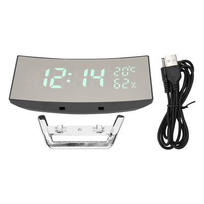 Digitaler Wecker 1224H Anzeigemodus Smart Lichtsensor Gebogener Bildschirm Dimmbare LED-Uhr für