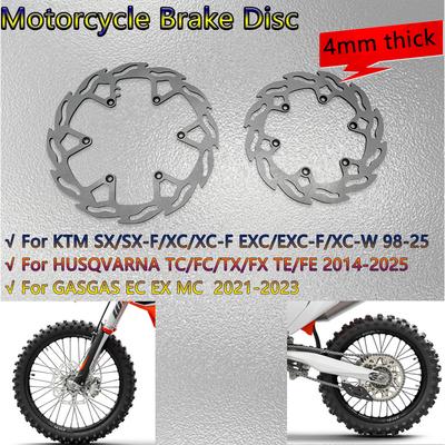 Motorcycle Front Rear Brake Disc For KTM SX XC EXC XCW 98-25 HUSQVARNA TC FC/TX/FX TE/FE GASGAS EC EX MC 4mm Brake Rotor 6 Holes