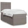 VidaXL Slat Bed Base with Mattress Taupe 90x190 Cm Fabric 3291915