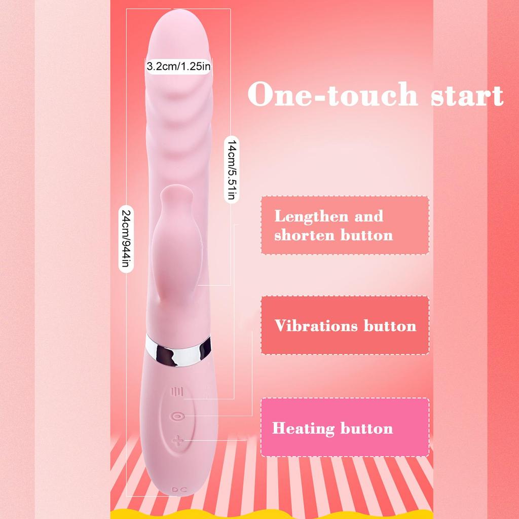 Vibrator Adult Sex Toy Female Vagina Clitoris Nipple G-Spot Stimulator 2 In 1 Dildo Goods for Women Masturbation Massager for 18+