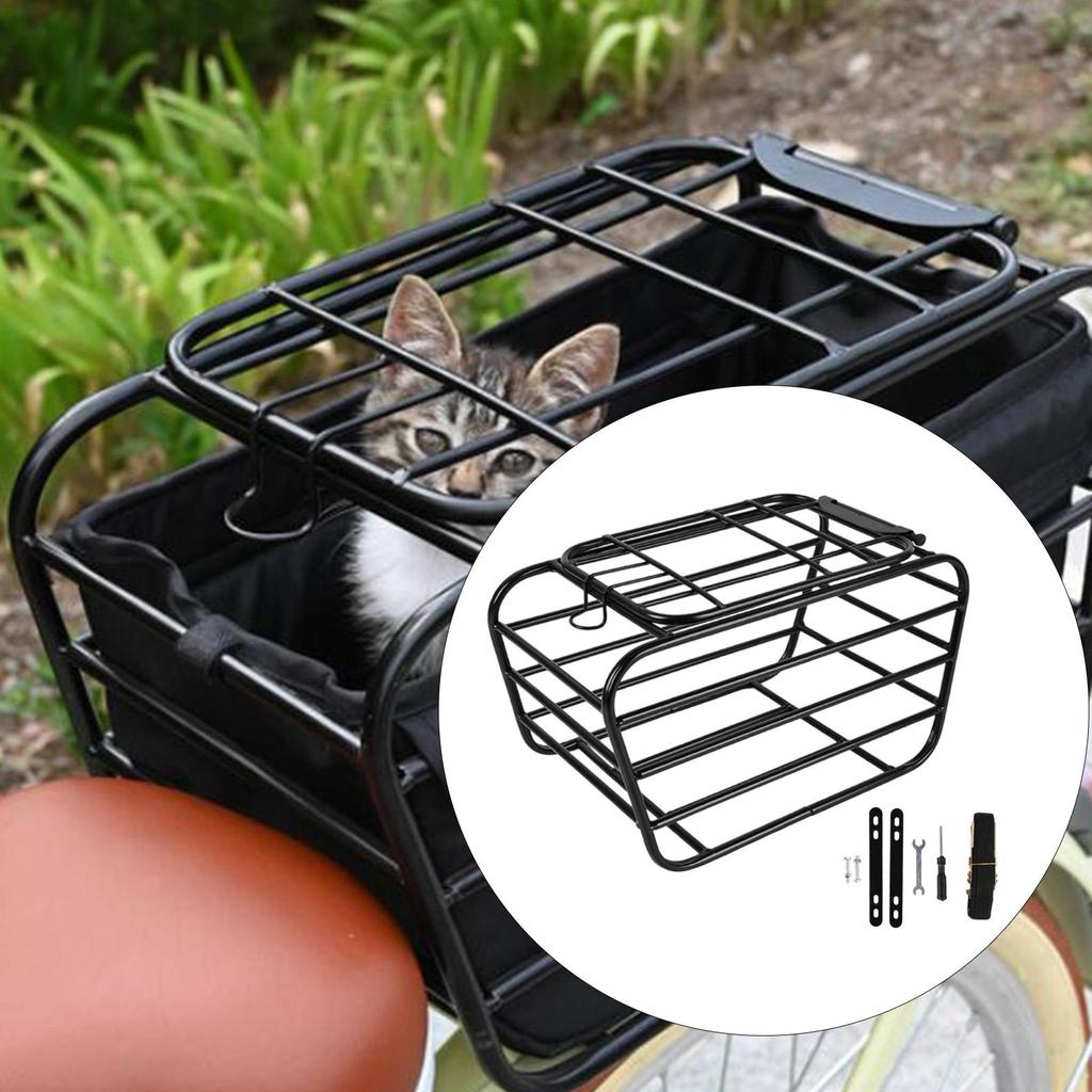 Rear Bike Basket Elegant Biking Rack Basket Bicycle Basket Bicycle Cargo Rack for Daily Commutes Mountain Bikes Hiking Shopping