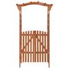 Vidaxl Pergola With Gate, 116X40X204 Cm, Solid Fir Wood