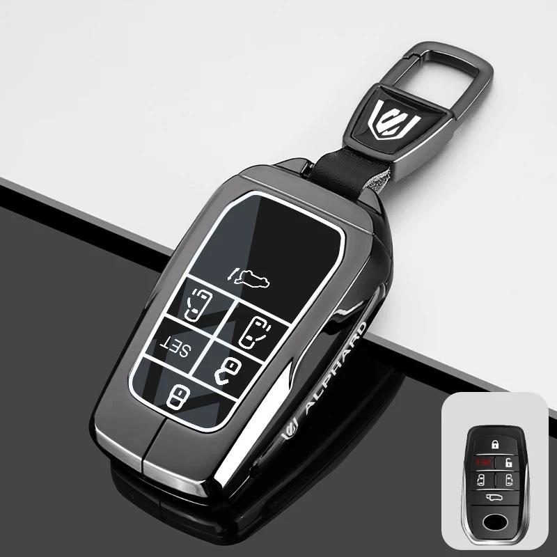 ANY1 Zinc Alloy Car Smart Remote Protector Car Key Case Cover Styling Accessories For Toyota Vellfire Alphard 30 Series Previa Tarago