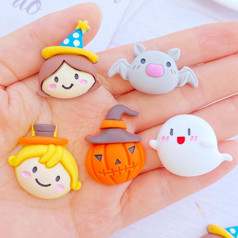 10 Stück Neue Mini Süße Halloween Serie Flache Rückseite Harz Cabochons Scrapbooking DIY Schmuck Bastel Dekoration Zubehör