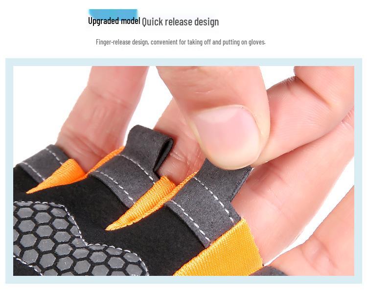 Men's and Women's Breathable Mesh Half-Finger Gloves for Sports, Weightlifting, Cycling, and Driving.