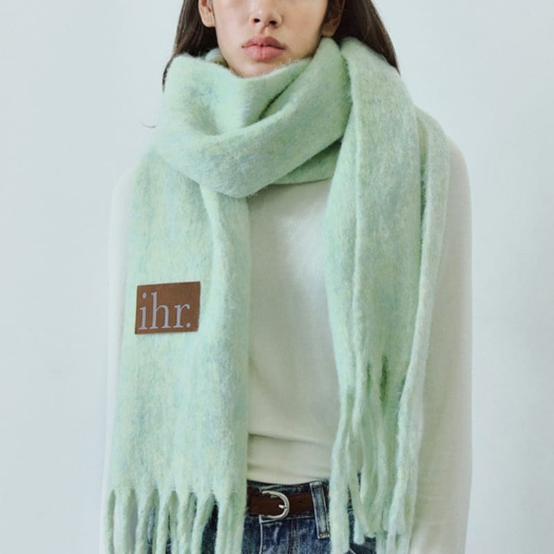 ihr WOOL MIXED BOLD MUFFLER / GREEN