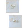 Meier New fashionable, light luxury, commute-ready, minimalist, niche design irregular pearl inlaid metal stud earrings