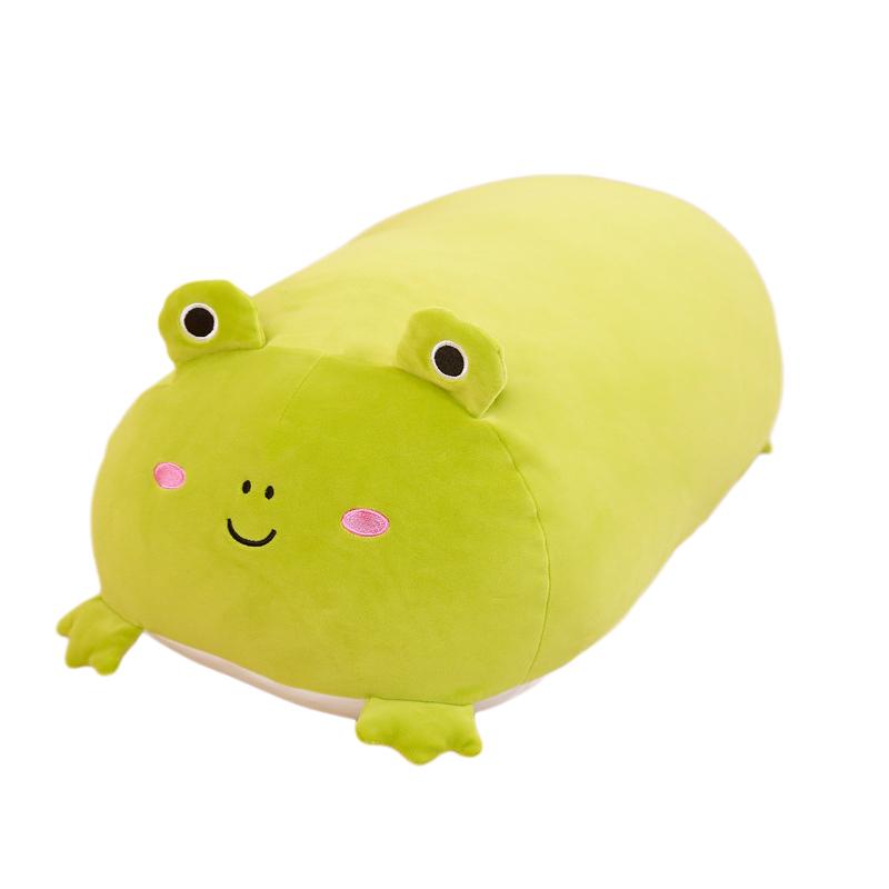 30/60cm Ultrazacht Liggend Cartoon Dier Pluche Kussen Gevuld Kat Kikker Shiba Inu Hond Varken Pinguïn Pop Slapende Hoofdkussen Cadeau 30cm