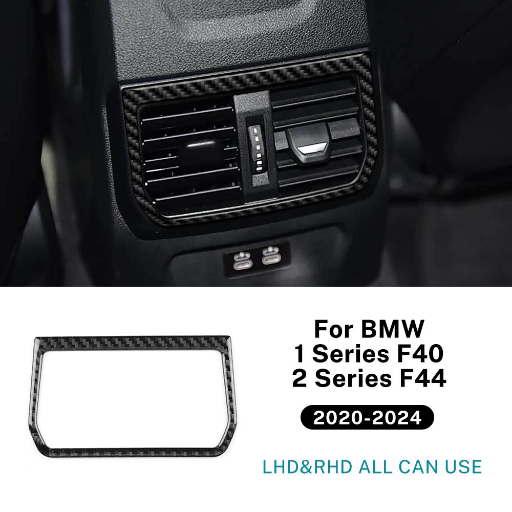 

Real Soft Carbon Fiber Sticker for BMW F40 F44 1 2 Series 2024 LHD RHD Car Rear Outlet Air Vent Cover Trim for F44