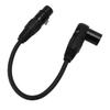 XLR Microphone Extension Cable Adapter 90 Degree XLR Male to Female 3 Pin Mic Cord for Speakers Stud