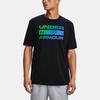 Under Armour Casual Stretch Printed Straight T-Shirt Men Tops Black 1329582-004