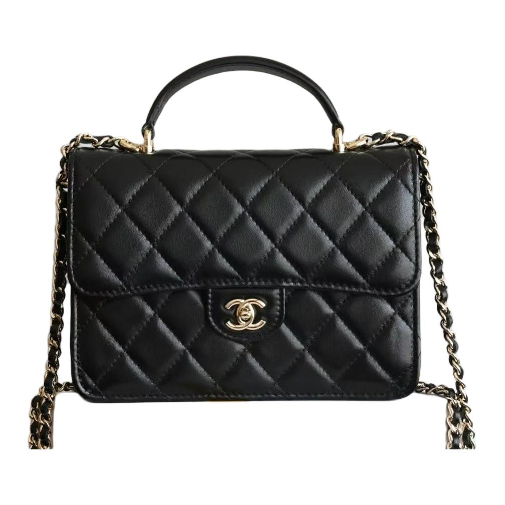 

Chanel 25p Три в одному Матеріал овеча шкіра Золота фурнітура Сумка на одне плече Міні Жіноча Чорний Gift Set(Basic Set+Box+Shopping Bag) чорний