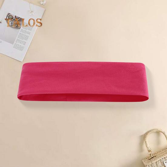 Women Men Headband High Elastic Solid Color Wide Hair Band Breathable Elastic Hair Tie Sports Yoga Fitness Headgear