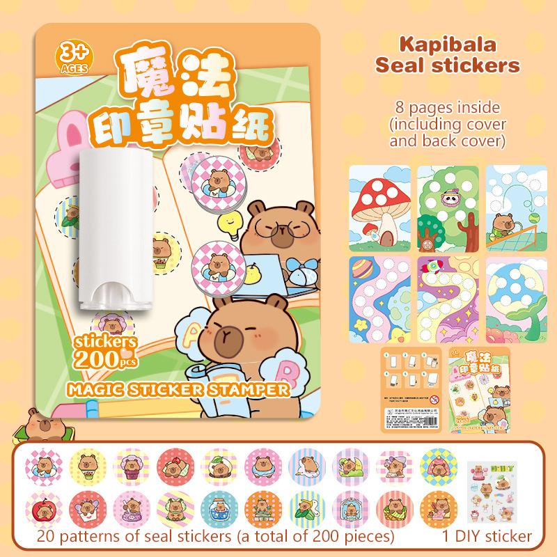 1 Set Children S Reward Stamp Toys Magic Seal Children S Color Sticker Toy Seamless Waterproof Textbook Desk Stamp Stickers A1