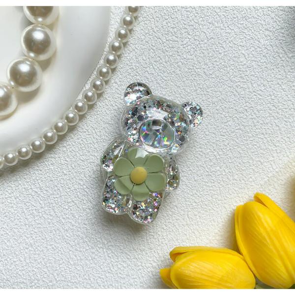 

Atre Bling Bling Glitter Bear Smart Talk Cell Phone Holder, Green, 1 piece