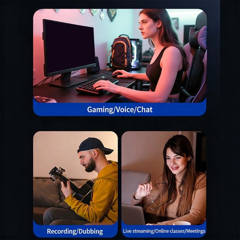 High Sensitivity Professional Dynamic Microphone for Streaming Computer Recording Mic Noise Reduction for Recording