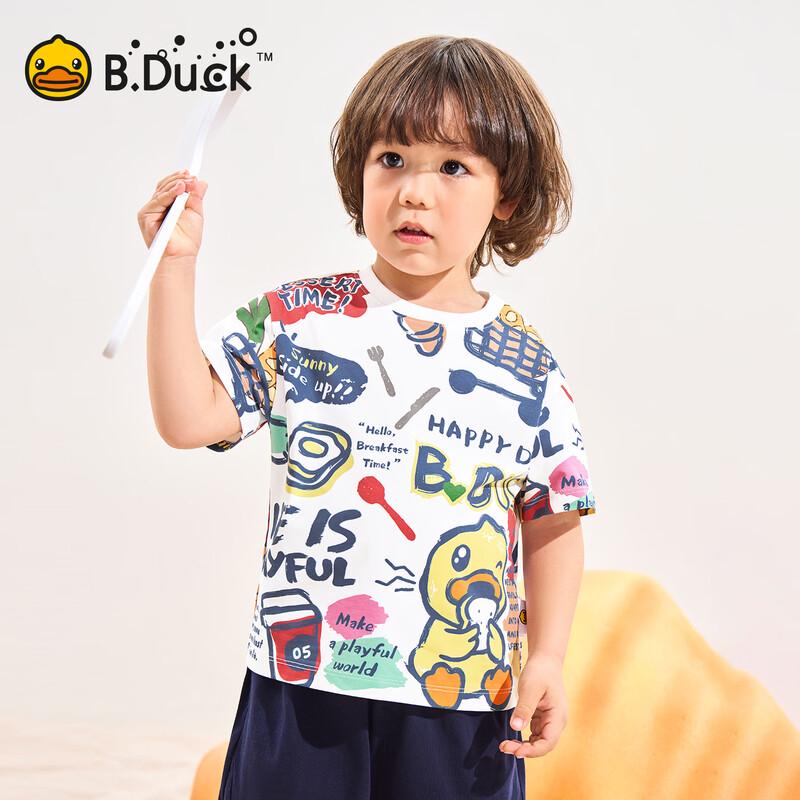 B.Duck Boys' Ice-Feel Quick-Dry Cartoon T-Shirt