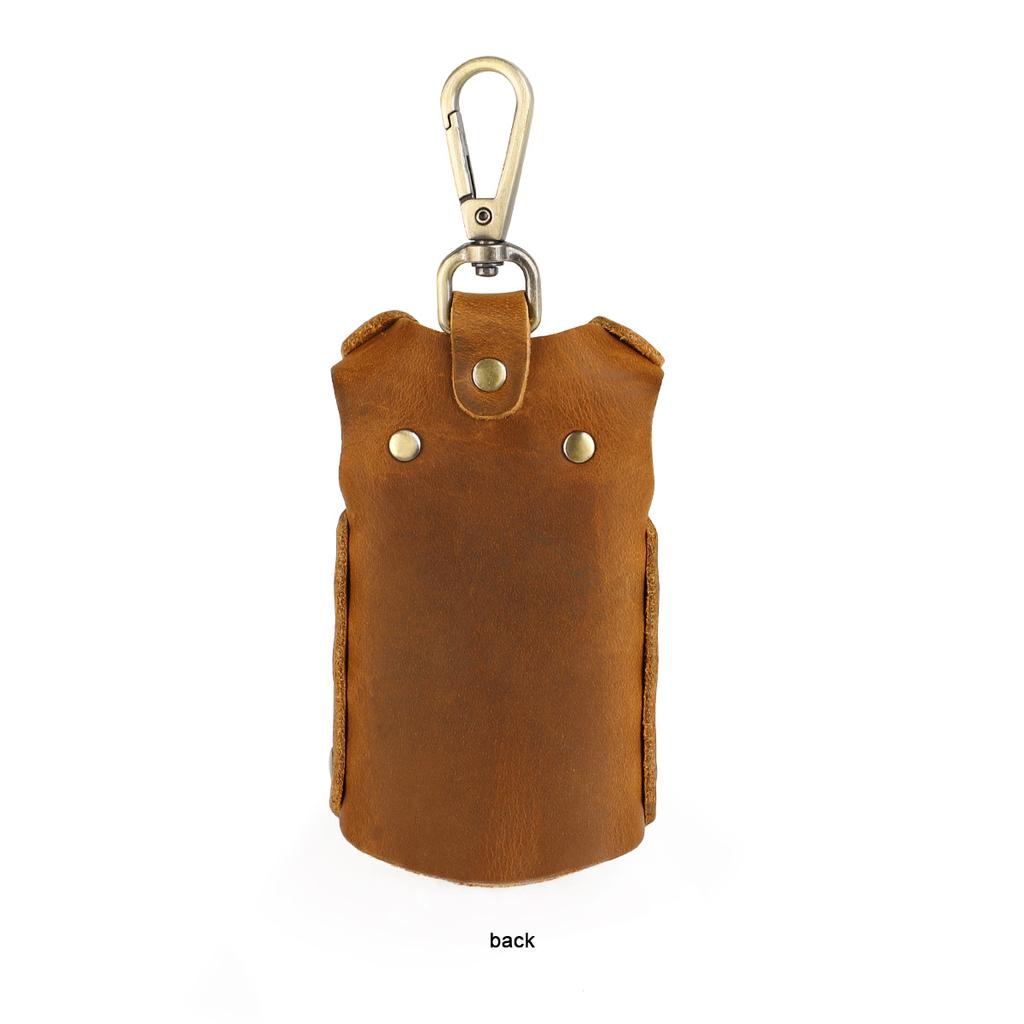 Genuine Leather Key Case Handmade Vest Shape Car Key Wallet Cowhide Organizer Pouch