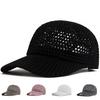 Summer Baseball Cap Mesh Women Men Crochet Hollow Trucker Hat Visor Sun Snapback Female Casual For Outdoor Daily Use Adjustable