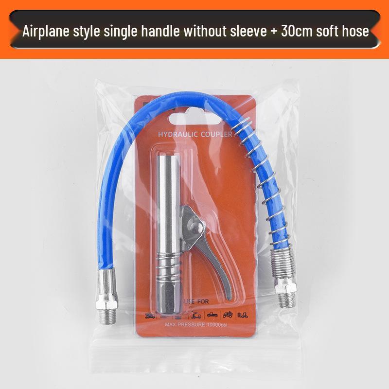 High-Pressure Grease Gun Nozzle with Locking Pliers and Self-Locking Flat Head