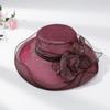 Eugen Mesh Flower Hat Summer Fashion Sun Protection and Shading Large Eave Hat Retro Elegant Women's Hat