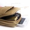 Single/Double Layer Nylon Colth Mobile Phone Bags Waist Fanny Pack Men Phone Pouch Belt Waist Bag