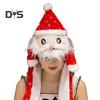 Julhatt Tecknad Älg Snögubbe Dekor Öronrörlig huvudbonad Tjock plysch Vinterhatt Semesterpresent Huvudbonader Festival Kostym rekvisita