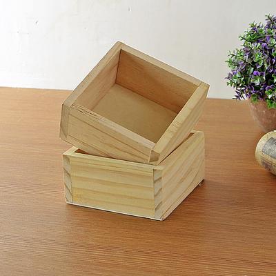 Retro Wooden Plants Square Flower Pot Garden Handmade Planting