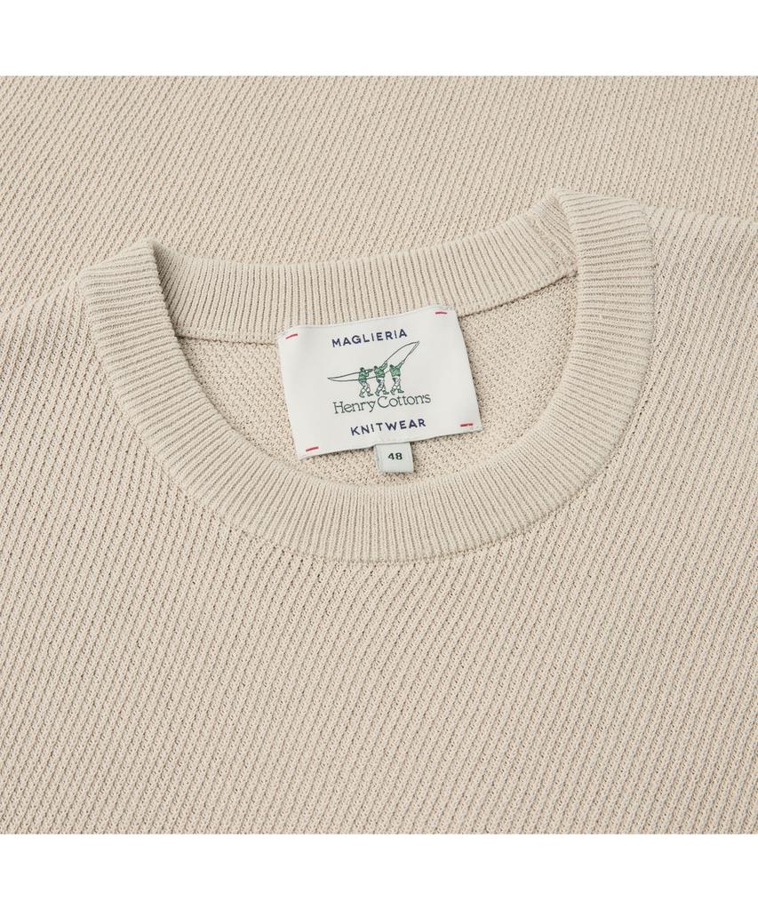 Henlikoteun Solid Round Short Sleeve Knit Ahwam26611Bex