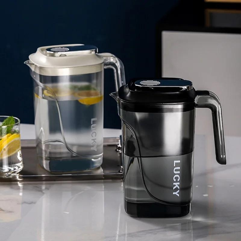 2200ml Cold Water Kettle Plastic Household Tea Making Juice Beverage Jug Food Grade Home Cold Drink Kitchen Bar Supplies Kettle